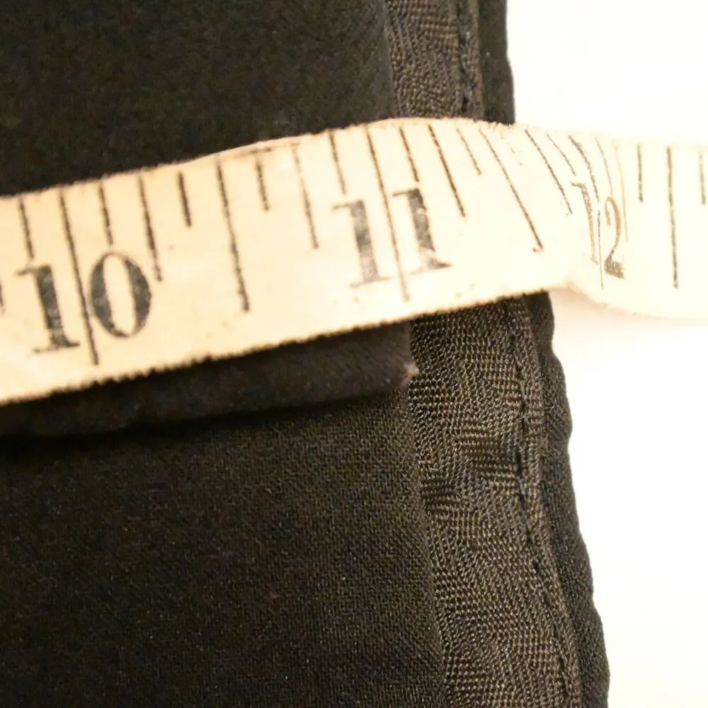 Talbots Womens 12p Petite 33x26 Black Hampshire High Rise Ankle‎ Pants